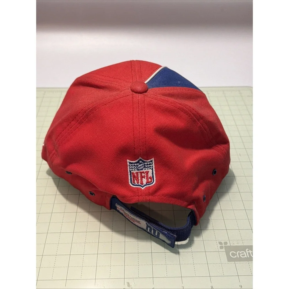 NFL Reebok Pro Line NY Giants Red/Blue Strapback Hat Cap One Size‎ Fits All